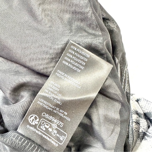 Silence + Noise Arianna Black & White Shimmer Asymmetrical Mini-Midi Dress Sz XL - Picture 12 of 16